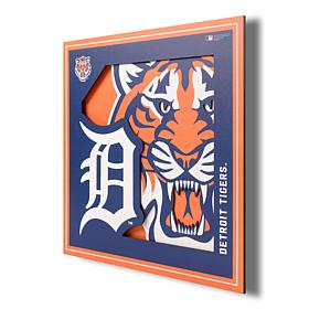 Officially Licensed MLB 3D Logo Series 12 x 12 Wall Art-Detroit Tigers