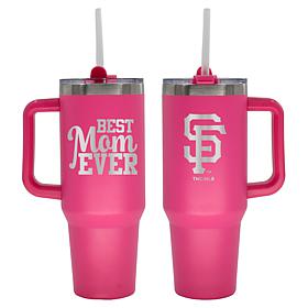 Officially-Licensed MLB  40oz Best Mom Ever Pink Tumbler, Giants