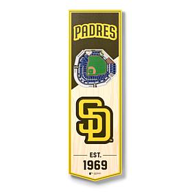 Officially Licensed MLB 6" x 19" 3-D Stadium Banner - San Diego Padres