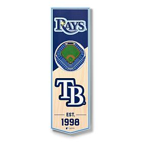 Officially Licensed MLB 6" x 19" 3-D Stadium Banner - Tampa Bay Rays