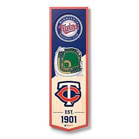 Officially Licensed MLB 6" x 19" 3D Stadium Banner - Minnesota Twins