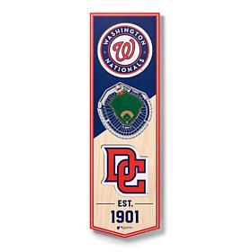 Officially Licensed MLB 6x19" 3D Stadium Banner - Washington Nation...