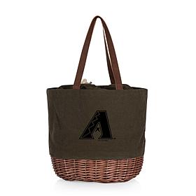 Officially Licensed MLB Arizona Coronado Canvas and Willow Basket Tote