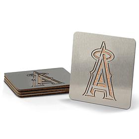 Officially Licensed MLB Boasters 4-piece Coaster Set - LA Angels