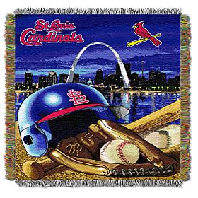 Officially Licensed MLB Cardinals Home Field Advantage Tapestry Throw