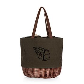 Officially Licensed MLB Cleveland Canvas and Willow Basket Tote