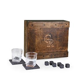 Officially Licensed MLB Colorado Rockies  Whiskey Box Gift Set