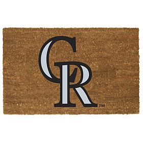 Officially Licensed MLB Colored Logo Door Mat - Rockies