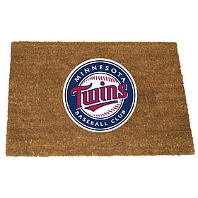 Officially Licensed MLB Colored Logo Door Mat - Twins