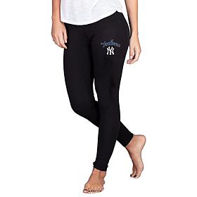 Officially Licensed MLB Fraction Women's Slounge Leggings - Yankees