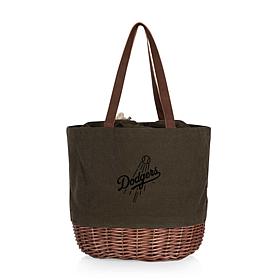 Officially Licensed MLB LA Dodgers Canvas and Willow Basket Tote
