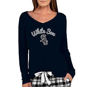 Officially Licensed MLB Ladies Marathon Long Sleeve Top - White Sox