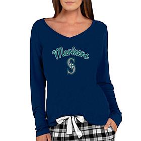 Officially Licensed MLB Ladies Marathon Long Sleeve Top - Mariners