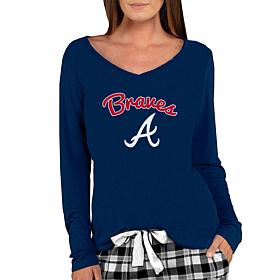 Officially Licensed MLB Ladies Marathon Long Sleeve Top - Braves