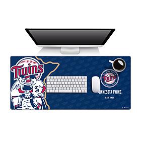 Officially Licensed MLB Logo Series Desk Pad - Minnesota Twins