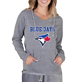 Officially Licensed MLB Mainstream Ladies L/S Hooded Top - Blue Jays