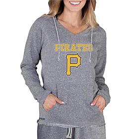 Officially Licensed MLB Mainstream Ladies L/S Hooded Top - Pirates