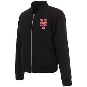 Officially Licensed MLB NY Mets Ladies' Jacket w/ Fleece & Nylon Sides