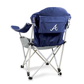 Officially Licensed MLB Reclining Camp Chair - Atlanta Braves