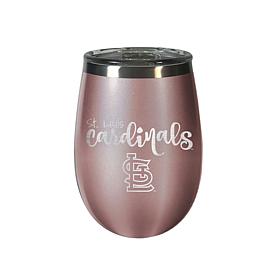 Officially Licensed MLB Rose Gold Wine Tumbler - St. Louis Cardinals