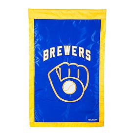 Officially Licensed MLB Team Logo House Flag - Milwaukee Brewers
