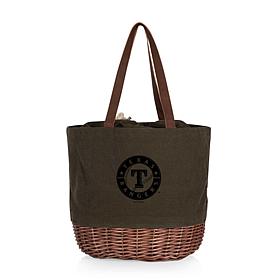 Officially Licensed MLB Texas Rangers Canvas and Willow Basket Tote