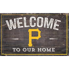 Officially Licensed MLB Welcome to our Home Sign - Pittsburgh Pirates