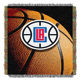 Officially Licensed NBA "Photo Real" Woven Tapestry Throw - Clippers 
