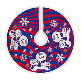 Officially Licensed NBA Snowman Christmas Tree Skirt - 76Ers