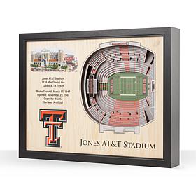 Officially Licensed NCAA 25-Layer 3-D Wall Art - Texas Tech Raiders