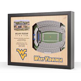 Officially Licensed NCAA 25-Layer 3-D Wall Art - WV Mountaineers