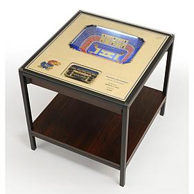 Officially Licensed NCAA 25-Layer StadiumViews End Table - Kansas
