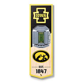 Officially Licensed NCAA 6" x 19" 3D Stadium Banner - Iowa Hawkeyes