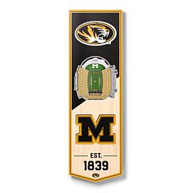 Officially Licensed NCAA 6" x 19" 3D Stadium Banner - Missouri Tigers