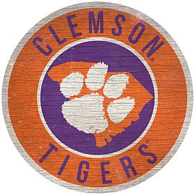 Officially Licensed NCAA Clemson 12" Wood Circle