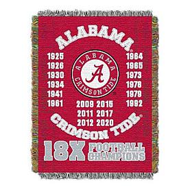 Officially Licensed NCAA Commemorative Throw - Alabama