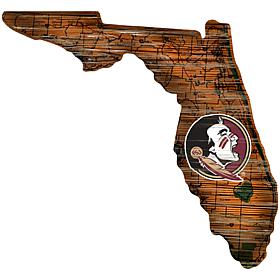 Officially Licensed NCAA Florida State Distressed Sign with Logo