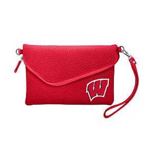 Officially Licensed NCAA Fold Over Crossbody Purse - Wisconsin Badgers