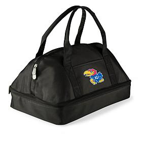 Officially Licensed NCAA Kansas Jayhawks Black Potluck Casserole Tote
