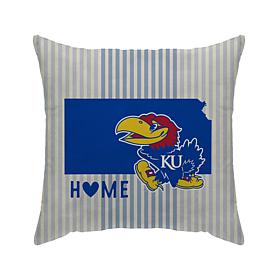 Officially Licensed NCAA Kansas Jayhawks Home State Duck Cloth Pillow