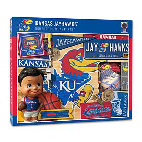 Officially Licensed NCAA Kansas Jayhawks Retro Series 500-Piece Puzzle