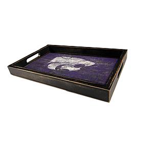 Officially Licensed NCAA Kansas State Distressed Wood Tray