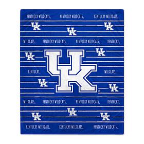 Officially Licensed NCAA Kentucky Wildcats Logo Stripe Fleece Blanket