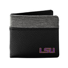 Officially Licensed NCAA Louisiana State Tigers Pebble BiFold Wallet