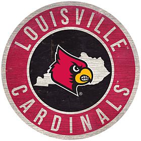 Officially Licensed NCAA Louisville 12" Wood Circle