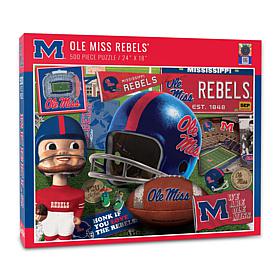 Officially Licensed NCAA Mississippi Rebels Retro 500-Piece Puzzle