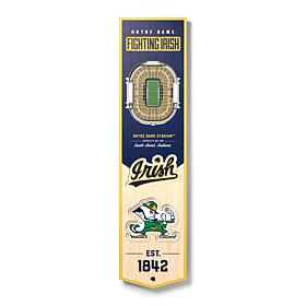 Officially Licensed NCAA Notre Dame Fighting Irish 3D Stadium Banner