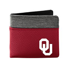 Officially Licensed NCAA Oklahoma Sooners Pebble BiFold Wallet