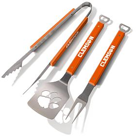 Officially-licensed NCAA Spirit Series 3-Piece BBQ Set- Clemson Tig...
