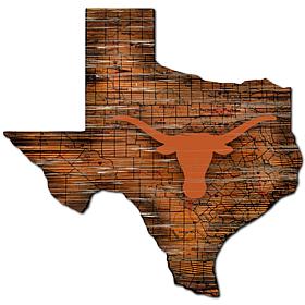 Officially Licensed NCAA Texas Distressed State with Logo